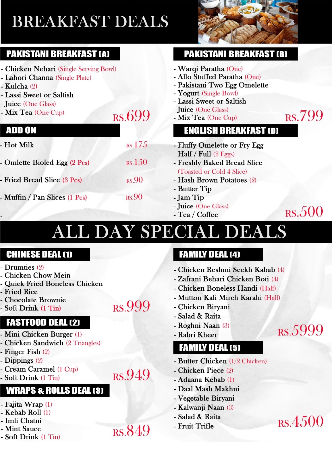 Best breakfast deal in Lahore.